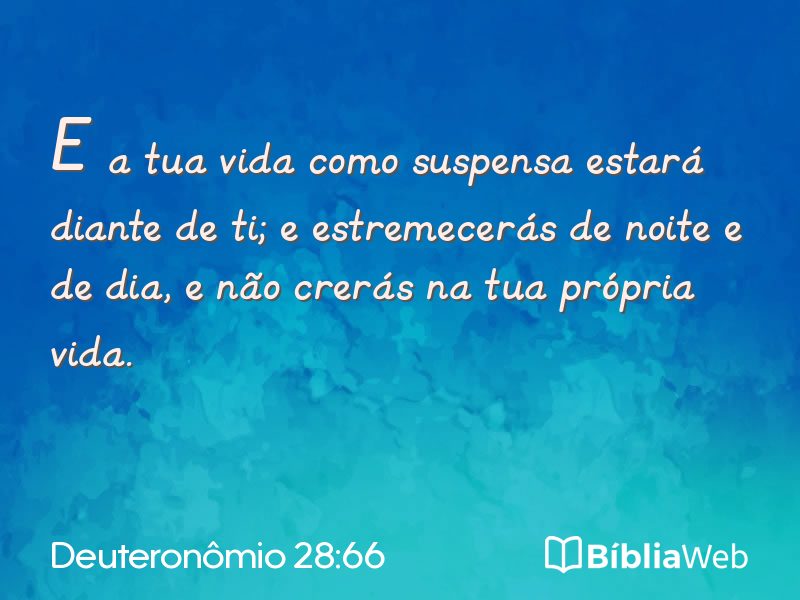 Deuteronômio 28:66 em imagem para compartilhar