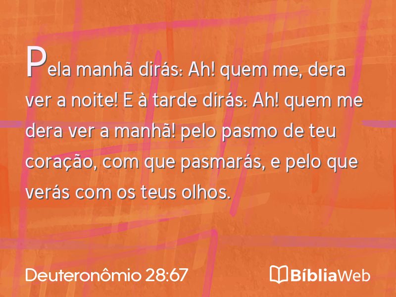 Deuteronômio 28:67 em imagem para compartilhar