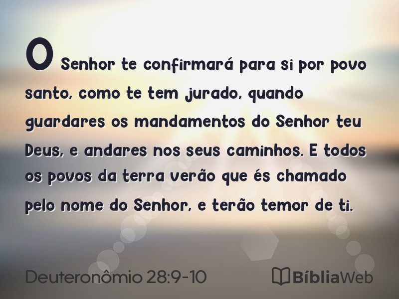 Deuteronômio 28:9-10 em imagem para compartilhar