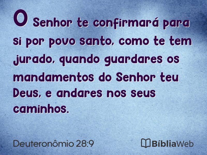 Deuteronômio 28:9 em imagem para compartilhar