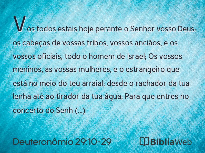 Deuteronômio 29:10-29 em imagem para compartilhar