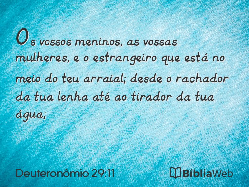 Deuteronômio 29:11 em imagem para compartilhar