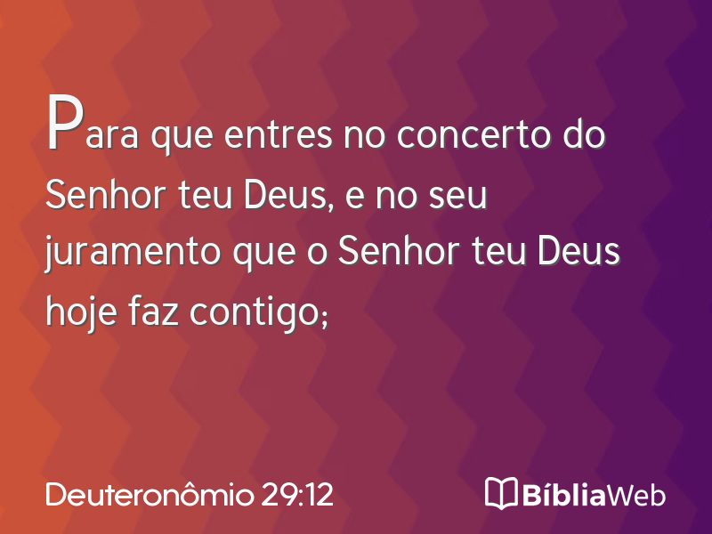 Deuteronômio 29:12 em imagem para compartilhar