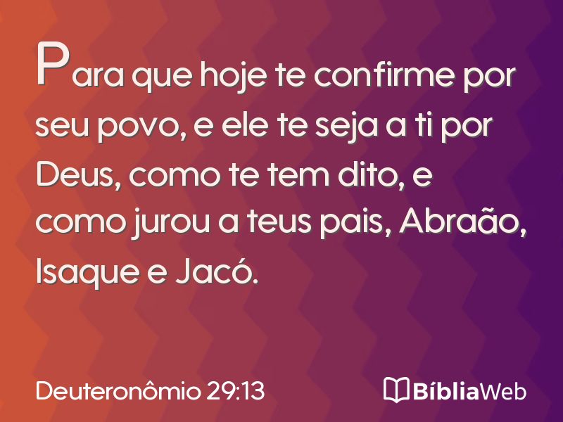 Deuteronômio 29:13 em imagem para compartilhar