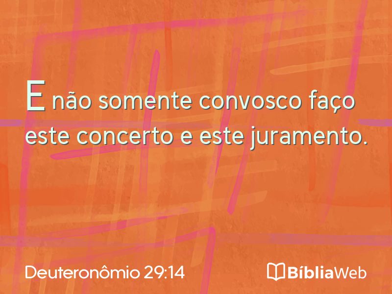 Deuteronômio 29:14 em imagem para compartilhar