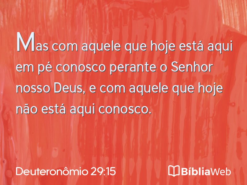 Deuteronômio 29:15 em imagem para compartilhar