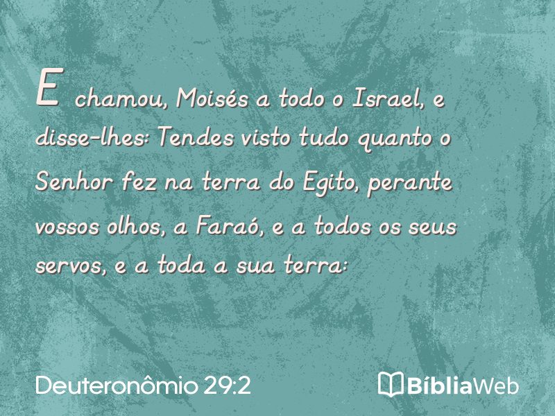 Deuteronômio 29:2 em imagem para compartilhar