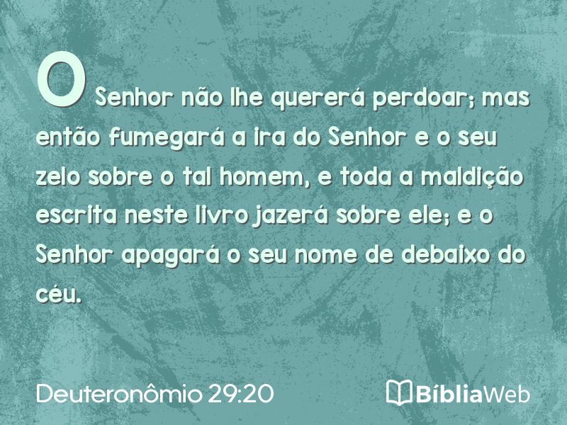 Deuteronômio 29:20 em imagem para compartilhar