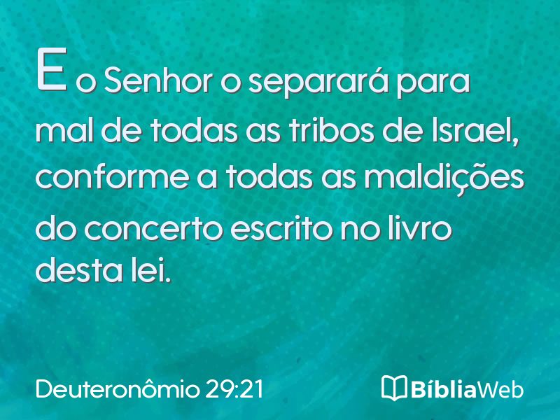 Deuteronômio 29:21 em imagem para compartilhar