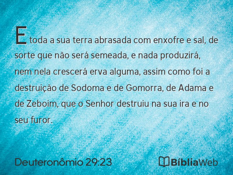 Deuteronômio 29:23 em imagem para compartilhar