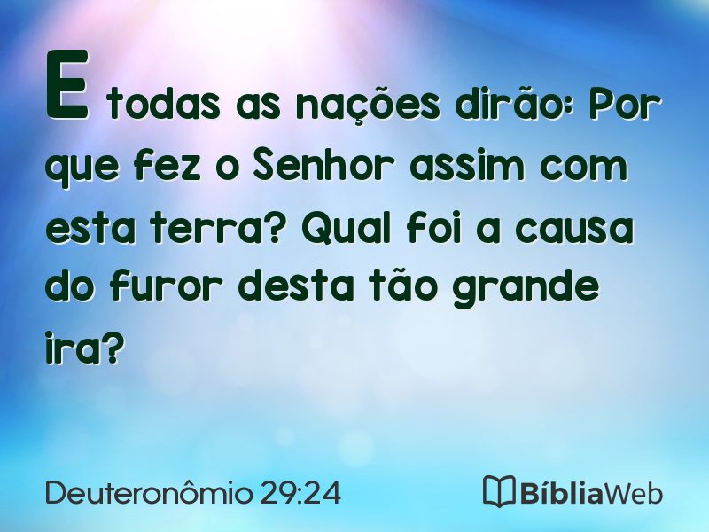 Deuteronômio 29:24 em imagem para compartilhar