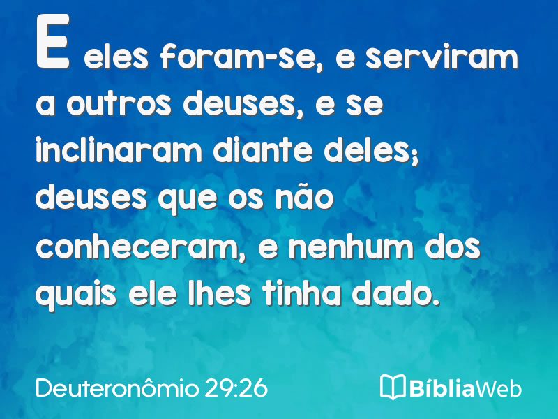 Deuteronômio 29:26 em imagem para compartilhar