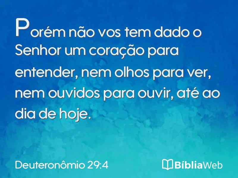 Deuteronômio 29:4 em imagem para compartilhar