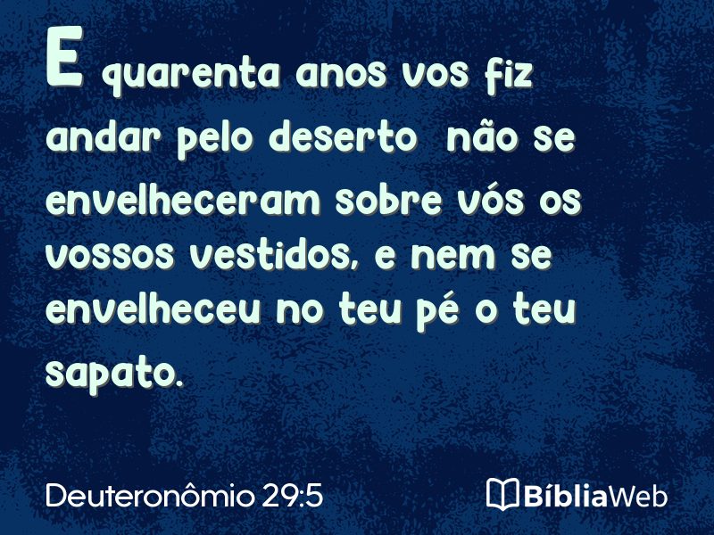 Deuteronômio 29:5 em imagem para compartilhar