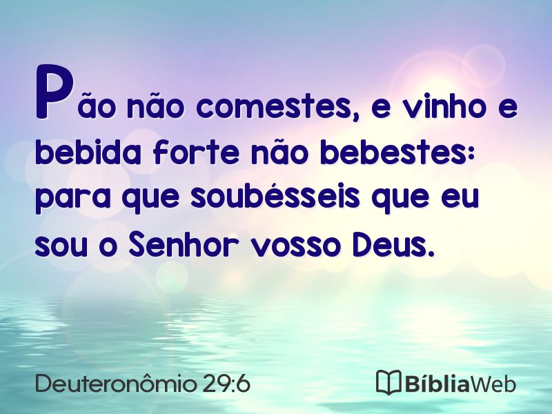 Deuteronômio 29:6 em imagem para compartilhar