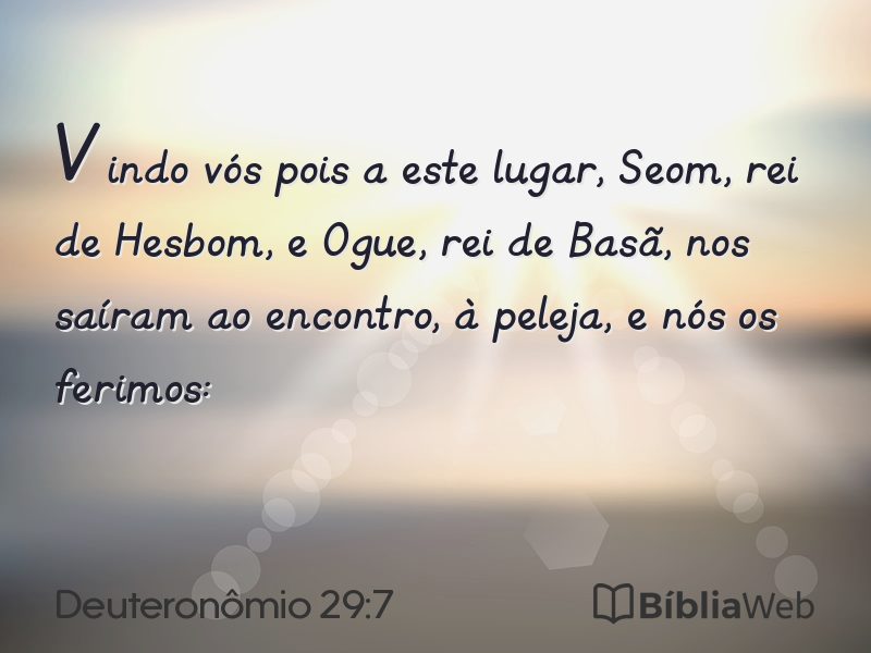 Deuteronômio 29:7 em imagem para compartilhar