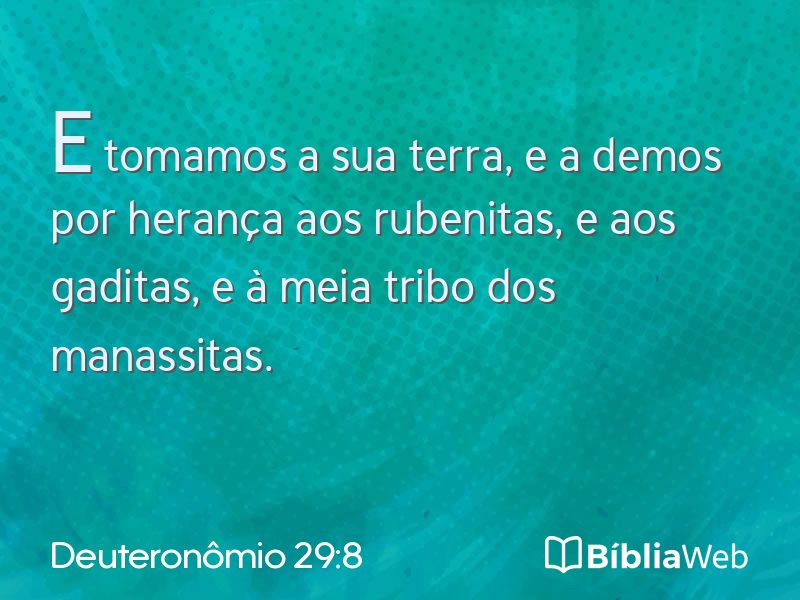 Deuteronômio 29:8 em imagem para compartilhar