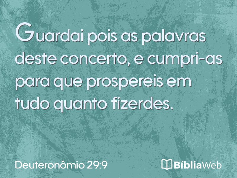 Deuteronômio 29:9 em imagem para compartilhar