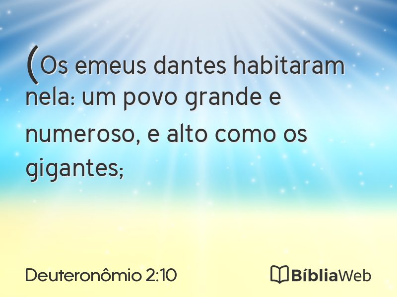 Deuteronômio 2:10 em imagem para compartilhar