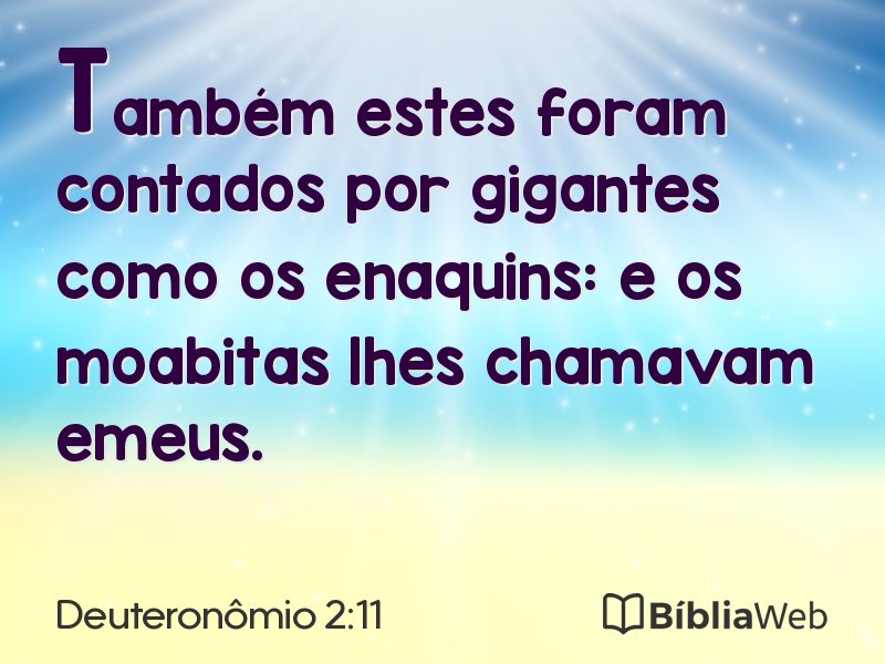 Deuteronômio 2:11 em imagem para compartilhar