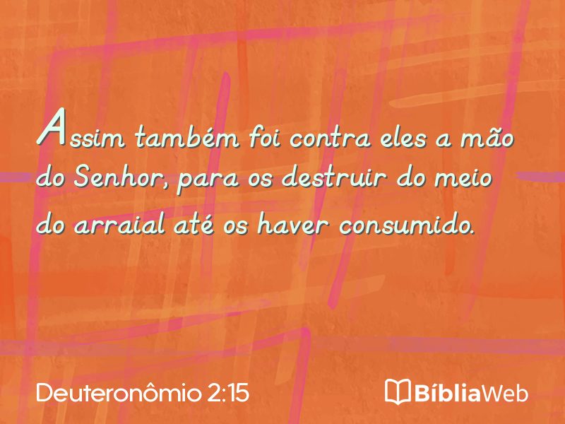Deuteronômio 2:15 em imagem para compartilhar