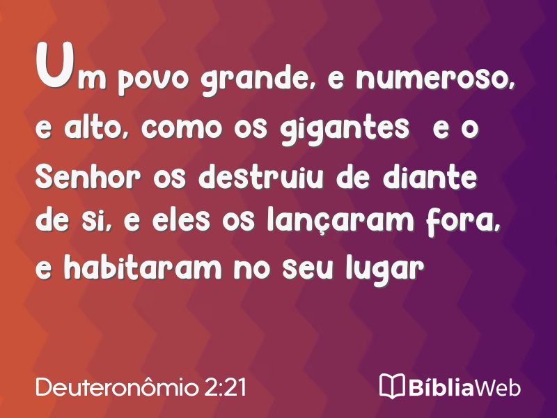 Deuteronômio 2:21 em imagem para compartilhar