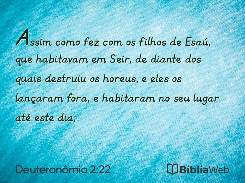 Deuteronômio 2:22 em imagem para compartilhar