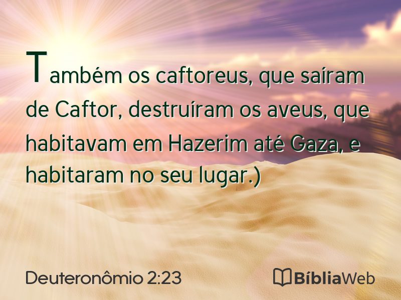 Deuteronômio 2:23 em imagem para compartilhar