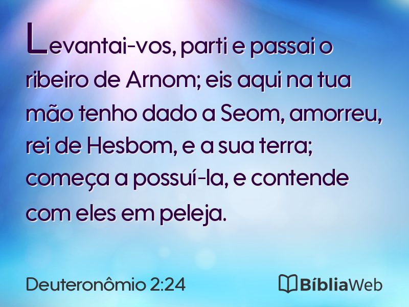 Deuteronômio 2:24 em imagem para compartilhar