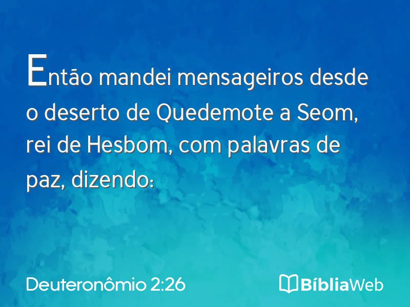 Deuteronômio 2:26 em imagem para compartilhar