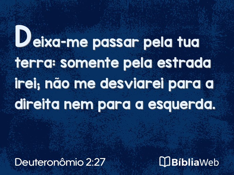 Deuteronômio 2:27 em imagem para compartilhar