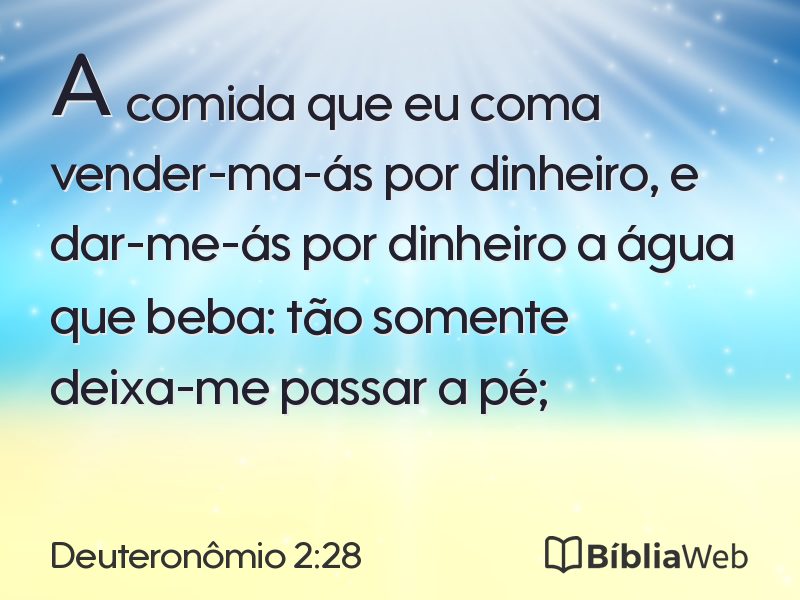 Deuteronômio 2:28 em imagem para compartilhar