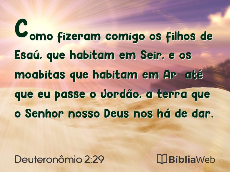 Deuteronômio 2:29 em imagem para compartilhar