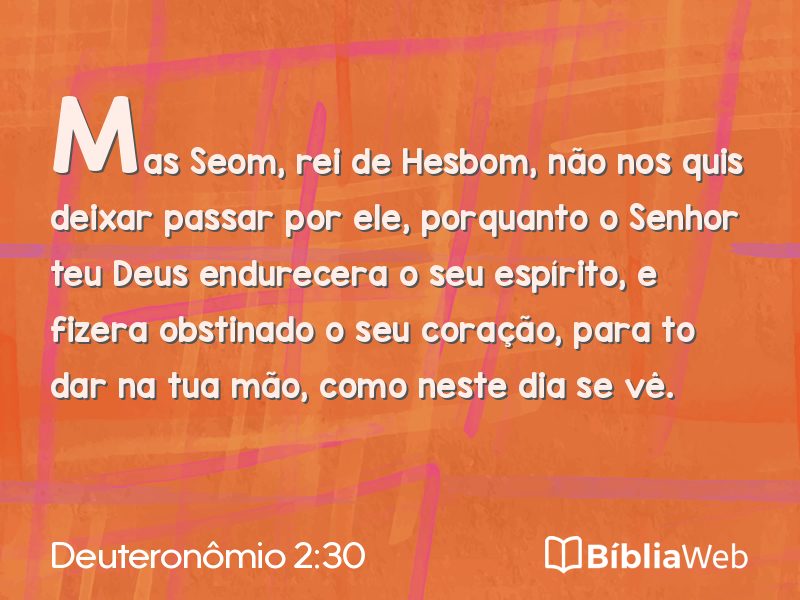 Deuteronômio 2:30 em imagem para compartilhar
