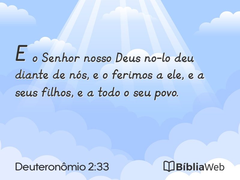 Deuteronômio 2:33 em imagem para compartilhar