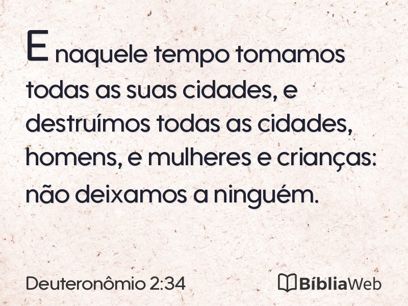 Deuteronômio 2:34 em imagem para compartilhar