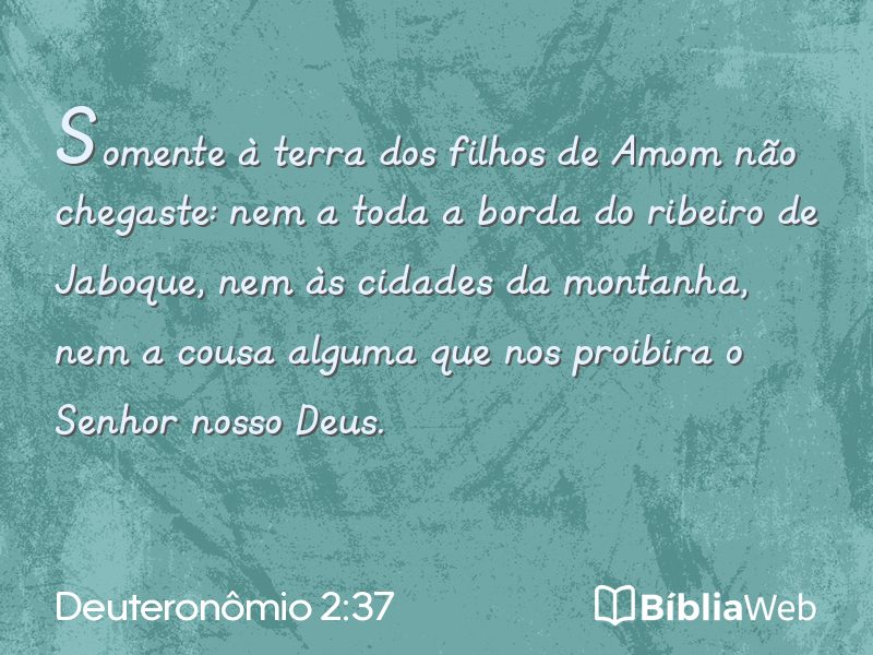 Deuteronômio 2:37 em imagem para compartilhar