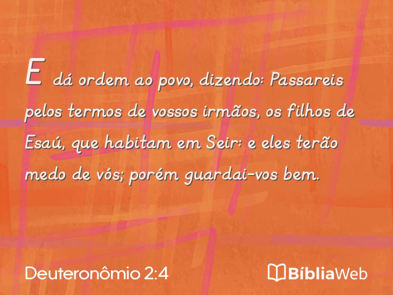 Deuteronômio 2:4 em imagem para compartilhar