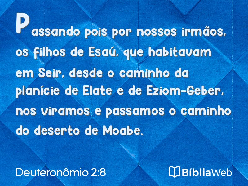 Deuteronômio 2:8 em imagem para compartilhar