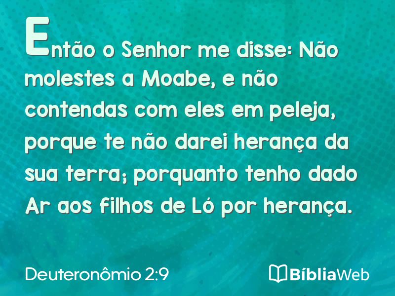 Deuteronômio 2:9 em imagem para compartilhar