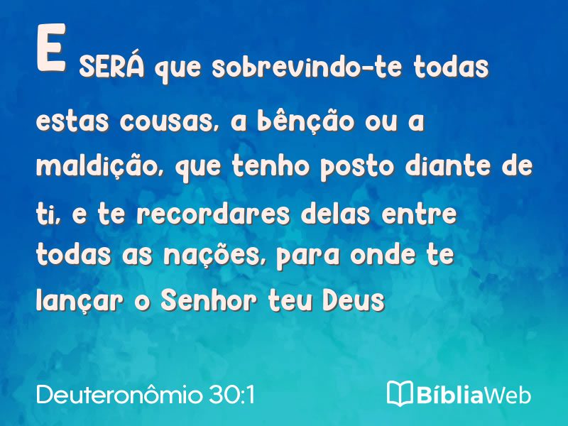 Deuteronômio 30:1 em imagem para compartilhar