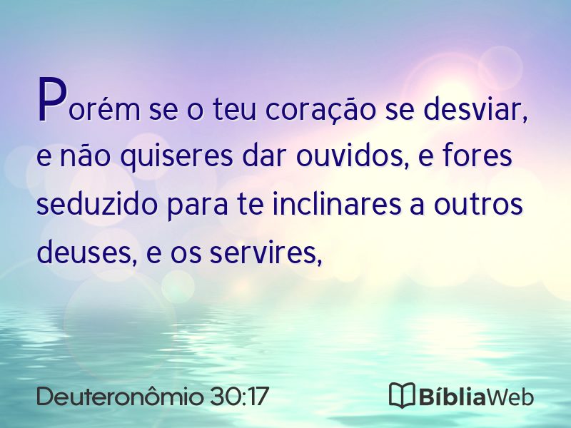 Deuteronômio 30:17 em imagem para compartilhar
