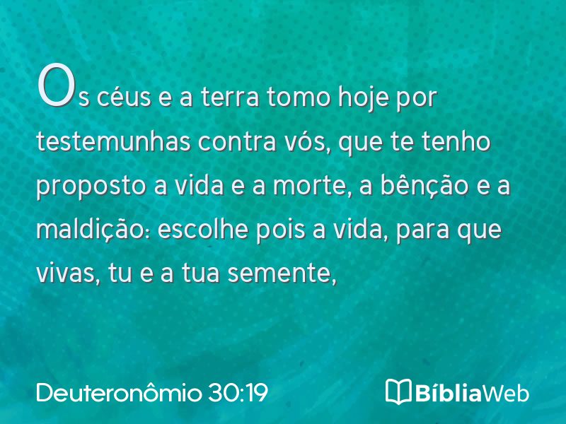 Deuteronômio 30:19 em imagem para compartilhar