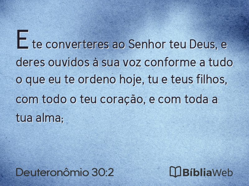 Deuteronômio 30:2 em imagem para compartilhar