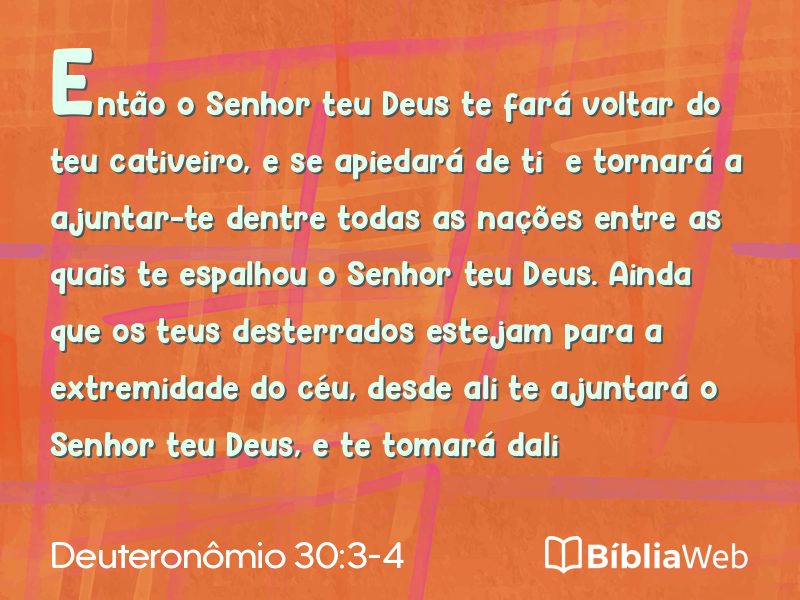 Deuteronômio 30:3-4 em imagem para compartilhar