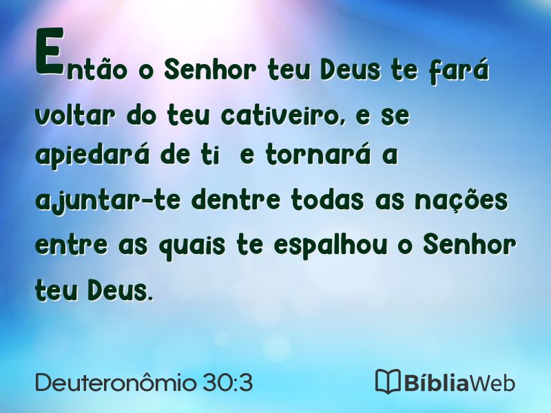 Deuteronômio 30:3 em imagem para compartilhar