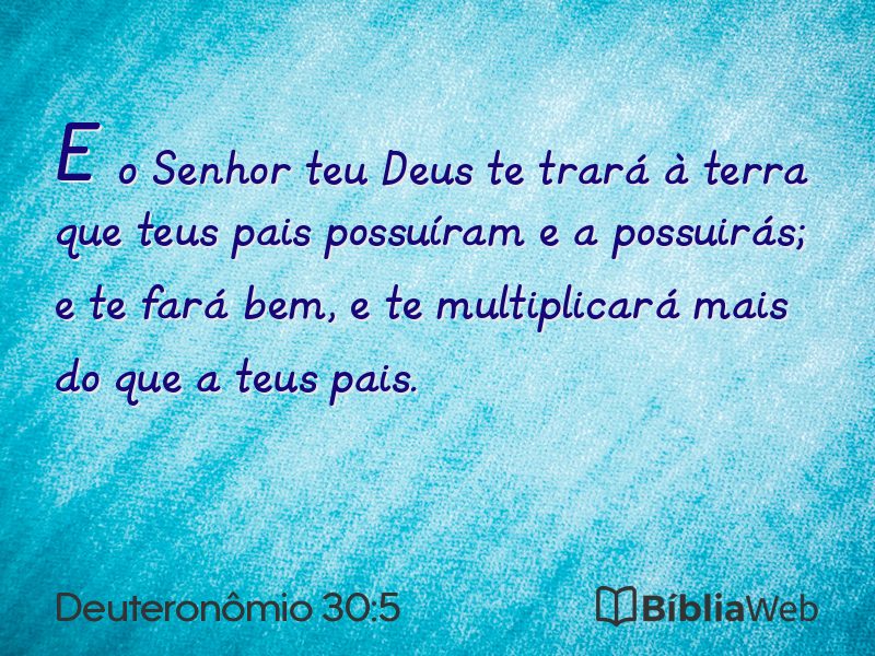 Deuteronômio 30:5 em imagem para compartilhar