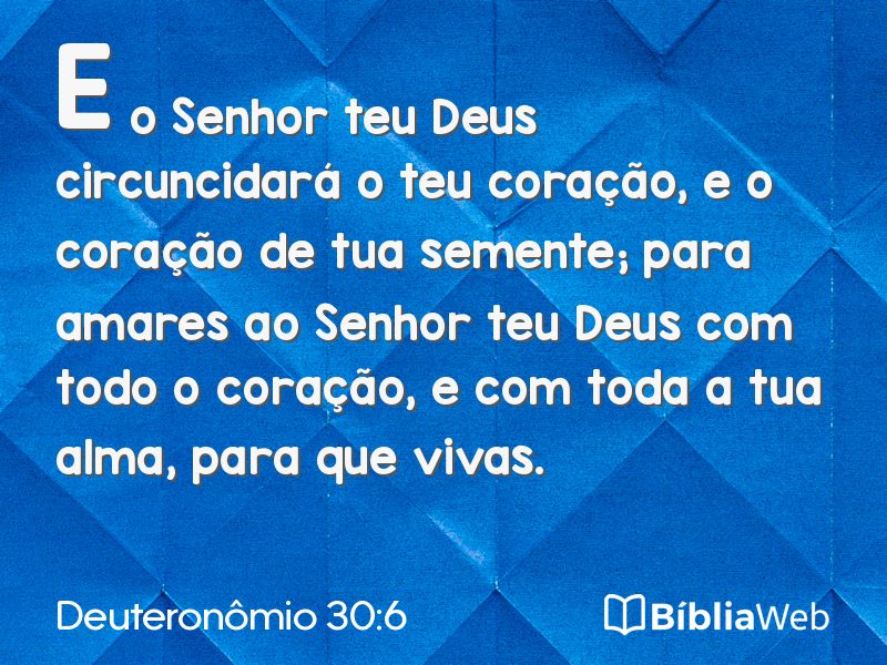 Deuteronômio 30:6 em imagem para compartilhar