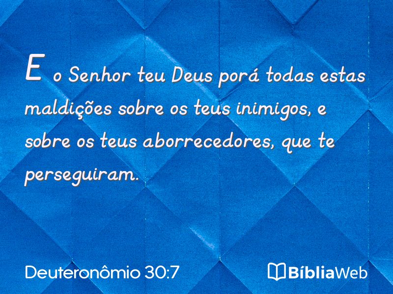 Deuteronômio 30:7 em imagem para compartilhar