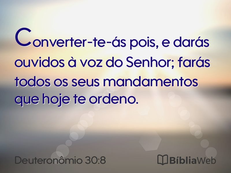 Deuteronômio 30:8 em imagem para compartilhar